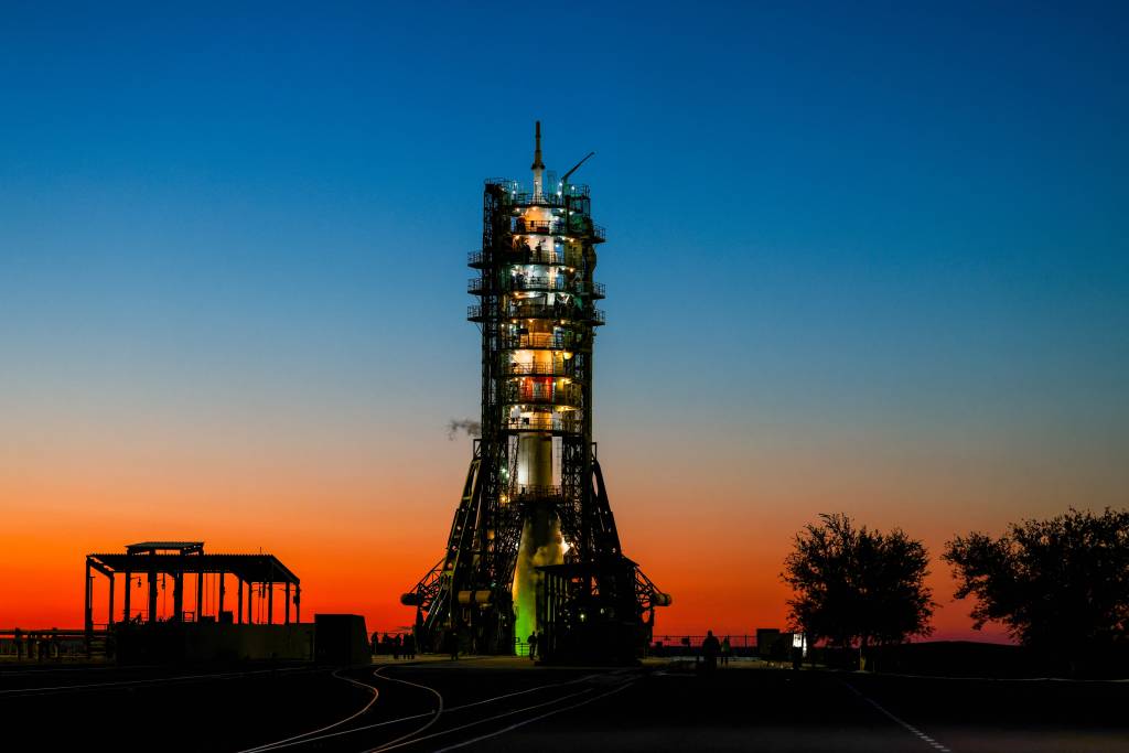 Rakete beim Start in Kasachstan.