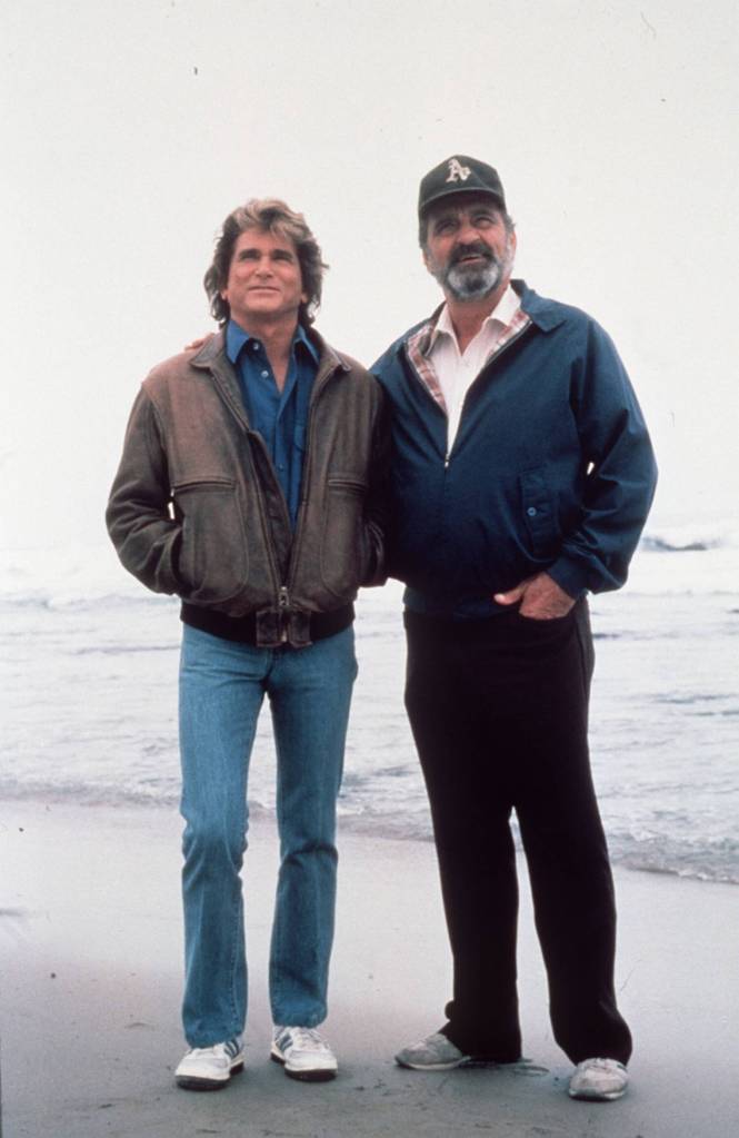 Victor French und Michael Landon in „Ein Engel auf Erden“, 1984.