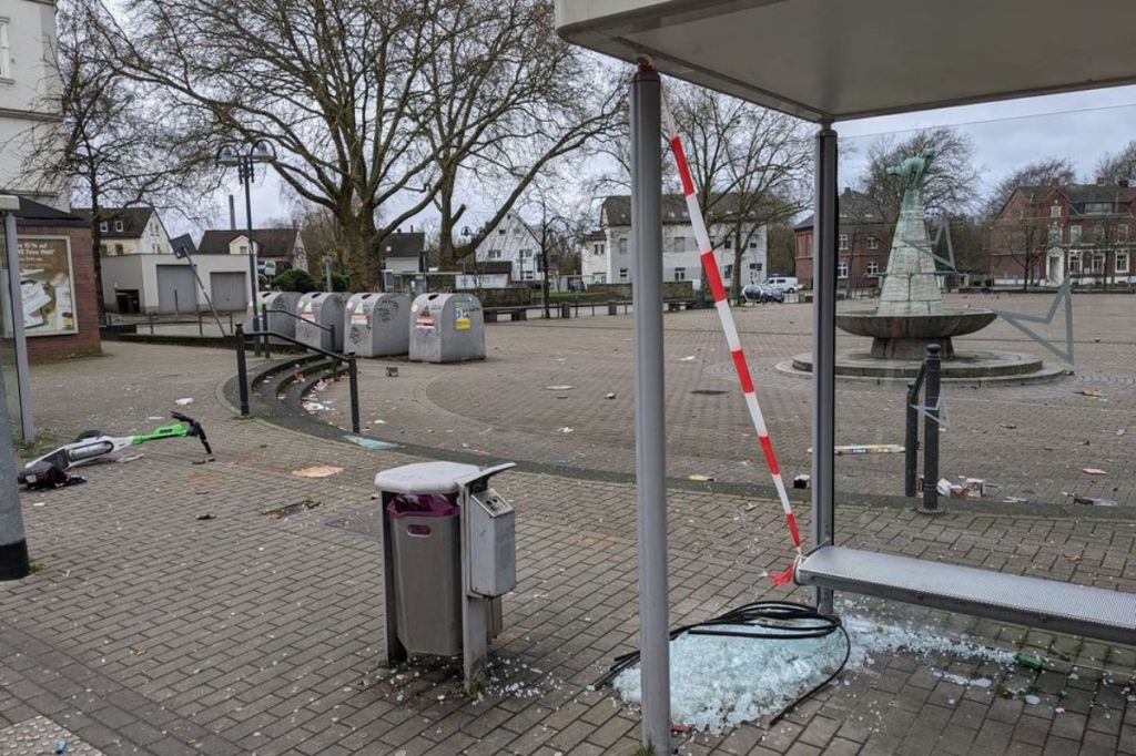 Verwüstungen in Essen nach Silvester