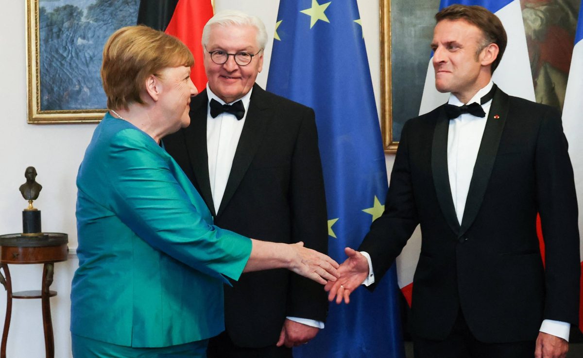 Beim Staatsbankett in Berlin sorgte Angela Merkel sichtlich für Freude.