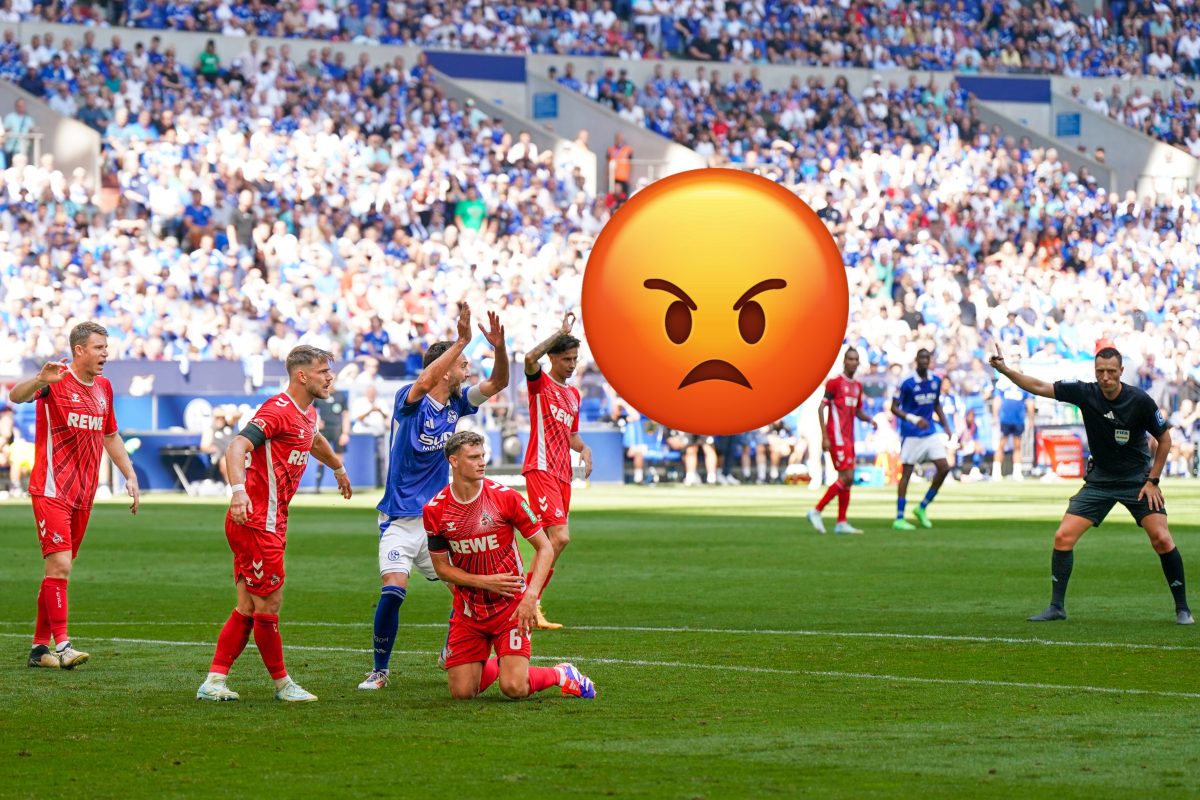 Im Spiel FC Schalke 04 - 1. FC KÃ¶ln gab es einmal mehr groÃŸe Diskussionen um eine Schiedsrichter-Entscheidung. Die Fans waren stocksauer.