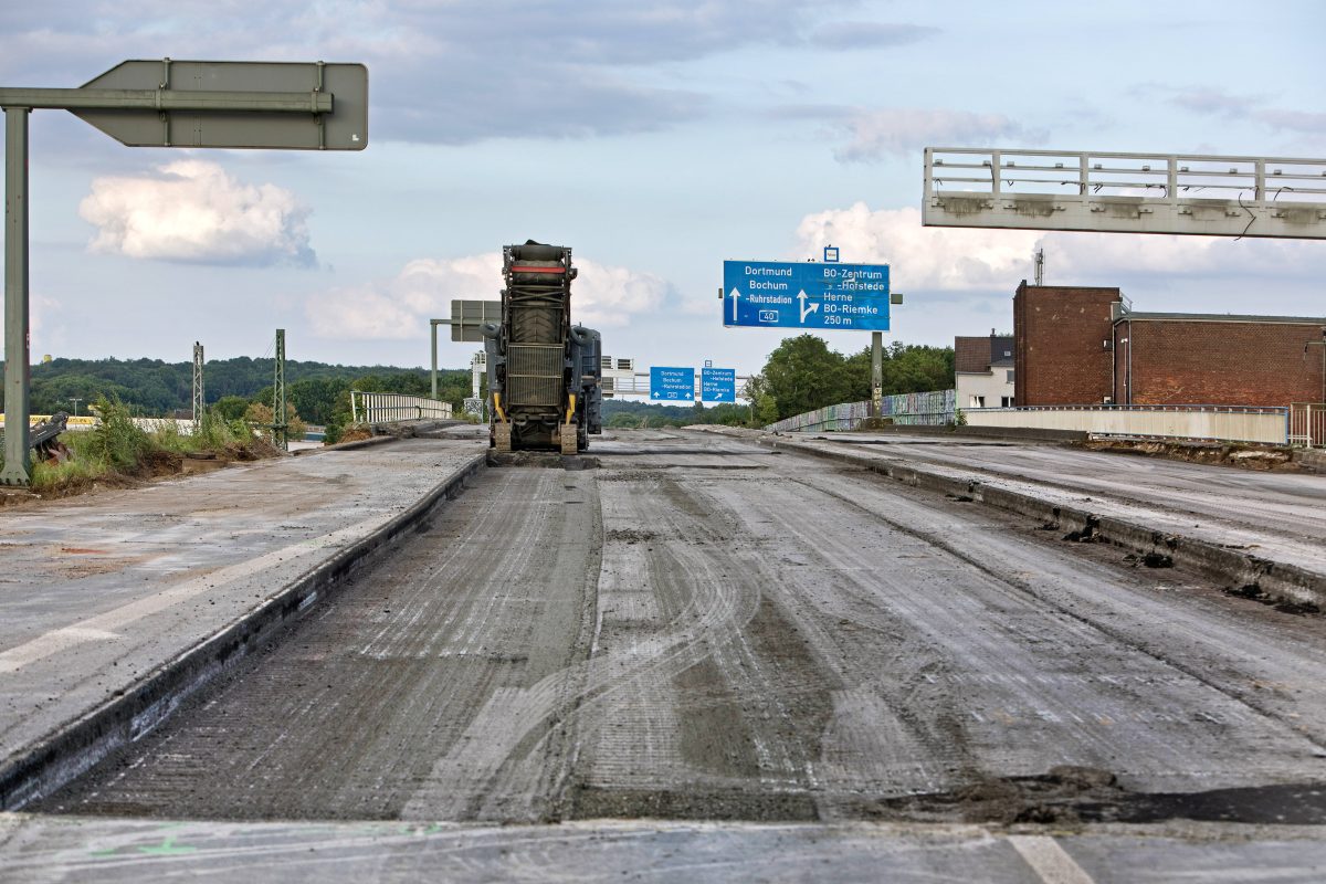 Bauarbeiten auf der Autobahn