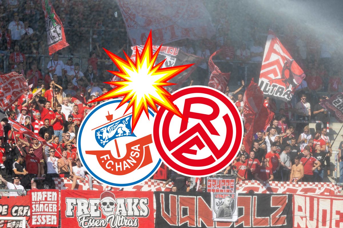 Auf dem Weg zum Auswärtsspiel nach Rostock sind die Fans von Rot-Weiß-Essen heftig von den Hansa-Anhängern attackiert worden.