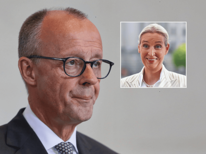 Umfrage-Schreck für Merz – plötzlich sitzt ihm Weidel im Nacken